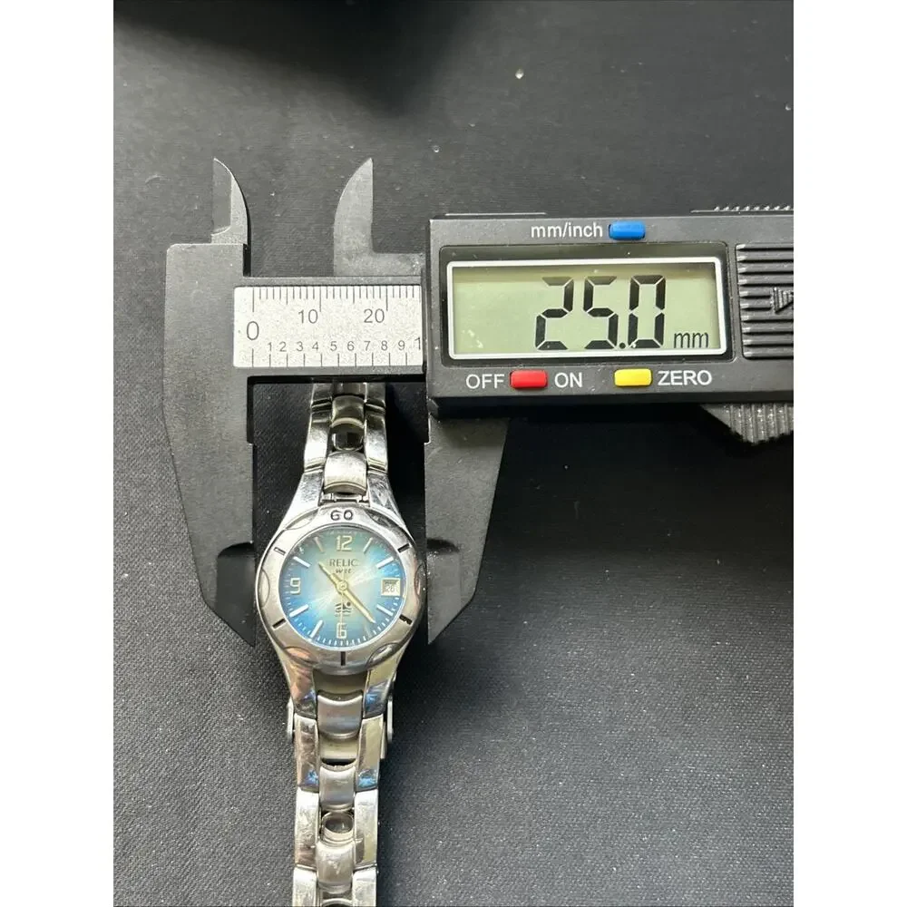 Relic Wet Blue Dial Silver Tone Women’s Quartz Watch